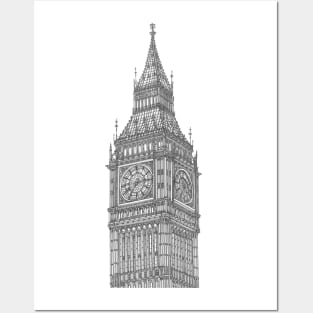 Big Ben Tower Posters and Art